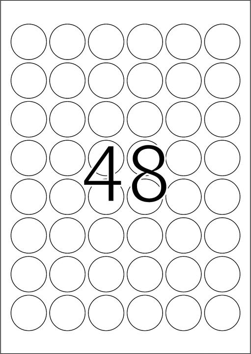 Actual product image HERMA Power labels A4