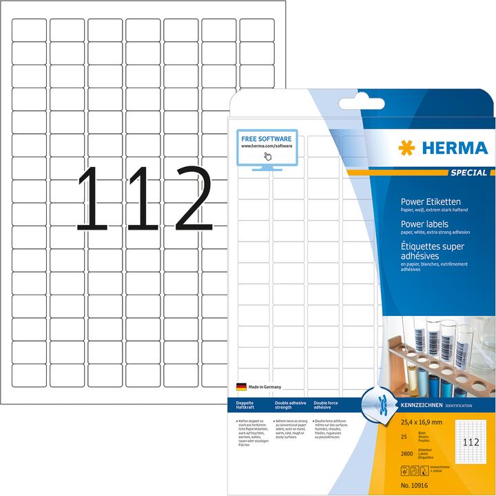 Produktbild HERMA Power Etiketten A4
