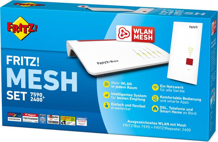 Image du produit AVM FRITZ! Mesh Set: FRITZ!Box 7590 und FRITZ!Repeater 2400
