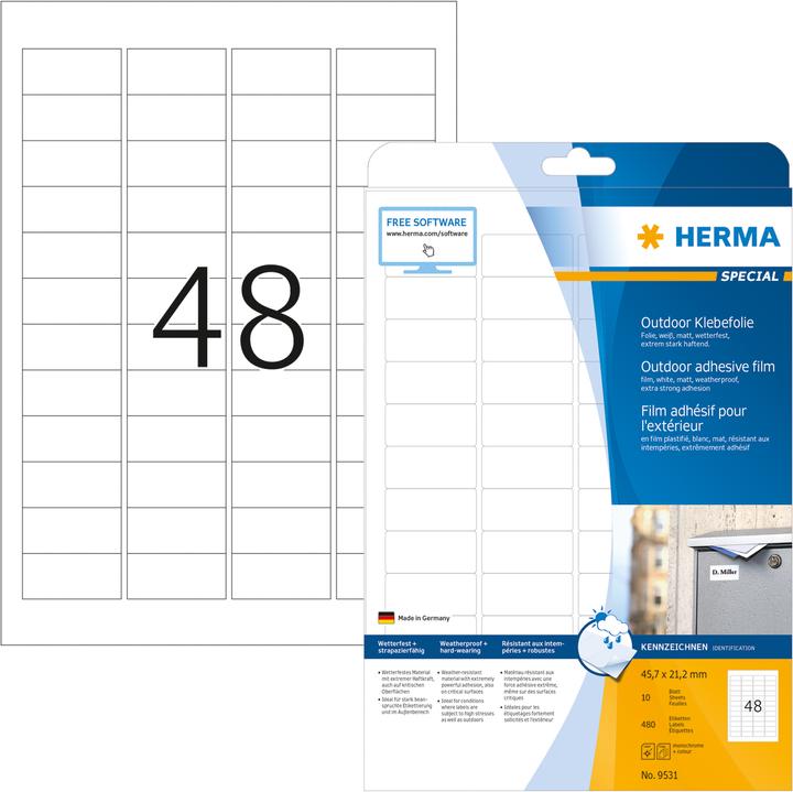 Actual product image HERMA Weatherproof labels A4