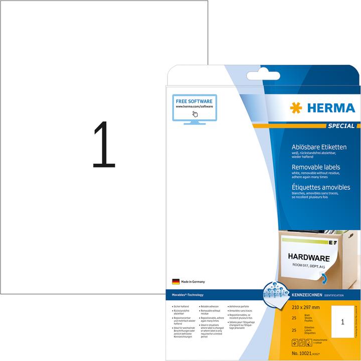 HERMA Ablösbare Etiketten A4