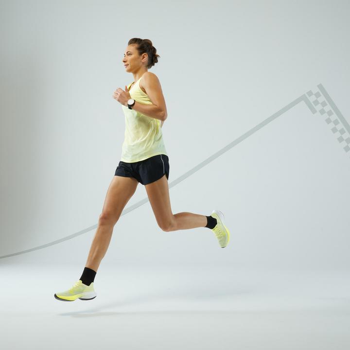 Image du produit Kiprun Débardeur running sans couture femme - run 500 confort jaune (S)