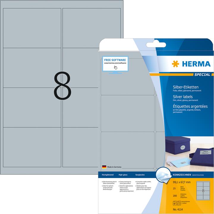 Immagine prodotto HERMA Etichette colorate resistenti alle intemperie A4