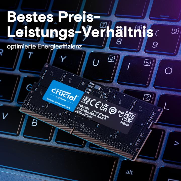 Productafbeelding Crucial SORAM D5 5600 64GB CL46 (1 x 64GB, 5600 MHz, DDR5 RAM, SO-DIMM)