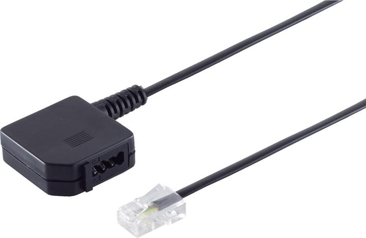 Actual product image Shiverpeaks S/CONN maximum connectivity telephone adapter western plug 8/4 to TAE U-coupling, 0.2m