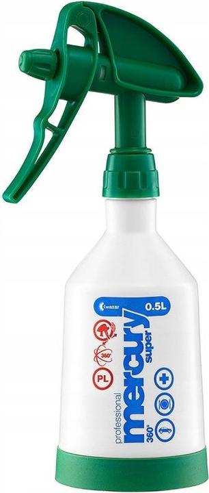 Produktbild Kwazar 9120067361422 Sprühflasche Mercury Super 360 Pro plus 0,5 L, weiss/grün, 8,9 x 8,9 x 29 cm (0.50 l)