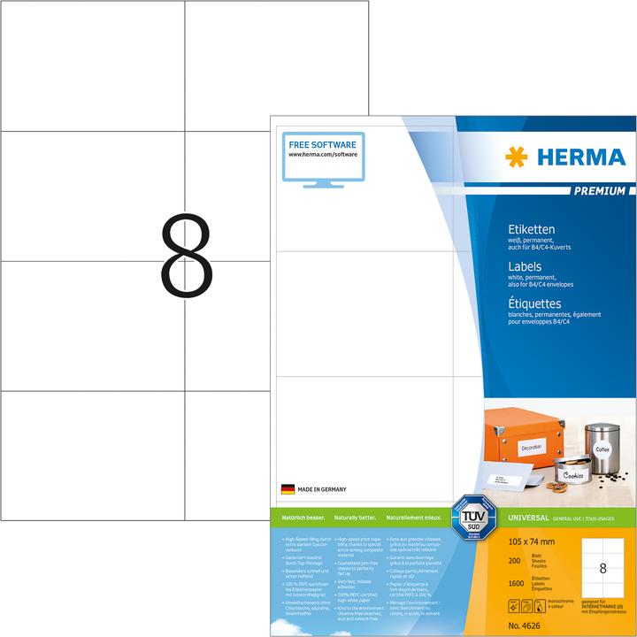 HERMA Universal Etiketten A4