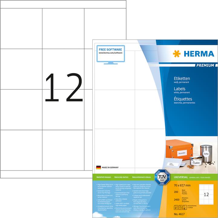 Image du produit HERMA Étiquettes universelles A4