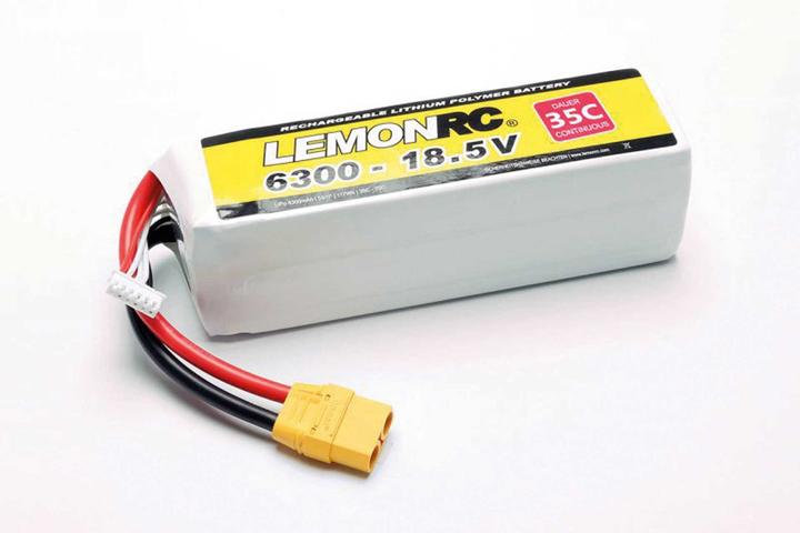 Actual product image Pichler LEMONRC XT 6300 - 18.5V (35C) Lipo battery (18.50 V, 6300 mAh)