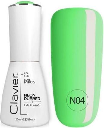 Immagine prodotto Clavier Luxury Nail Neon Gomma Base N04 10Ml (Arcobaleno verde, Base Coat)