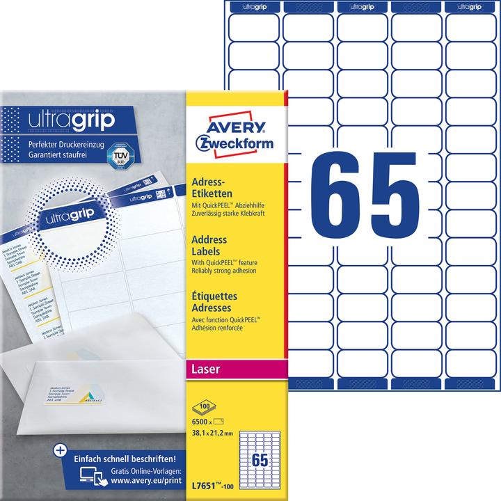 Produktbild Avery Adressetiketten