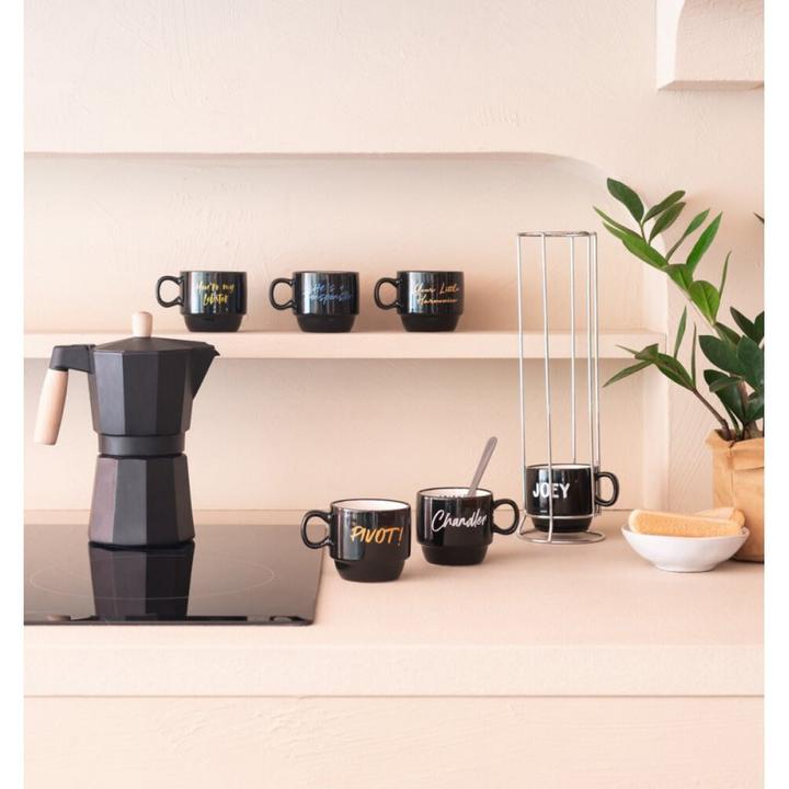 Produktbild Friends - Set Keramikbecher mit Ständer 150 ml 6-tlg. (150 ml, 6 x)