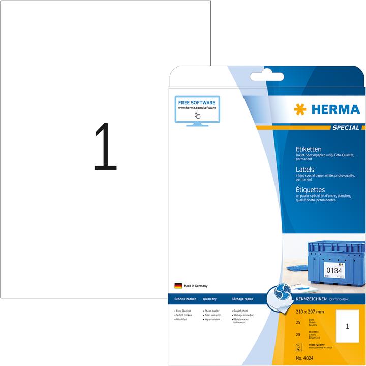 Produktbild HERMA Inkjet Etiketten A4