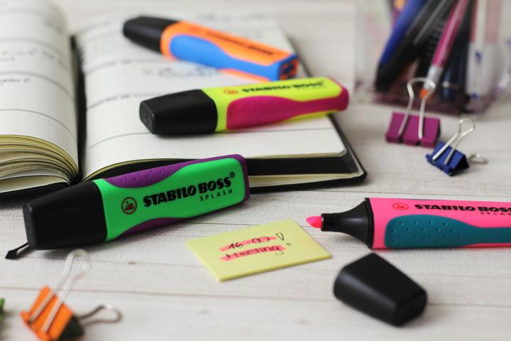 Image du produit STABILO Surligneur BOSS SPLASH (Pink, Vert, Jaune, Orange, 5 mm)