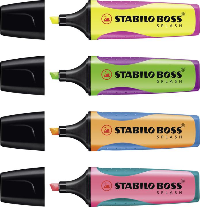 Image du produit STABILO Surligneur BOSS SPLASH (Pink, Vert, Jaune, Orange, 5 mm)