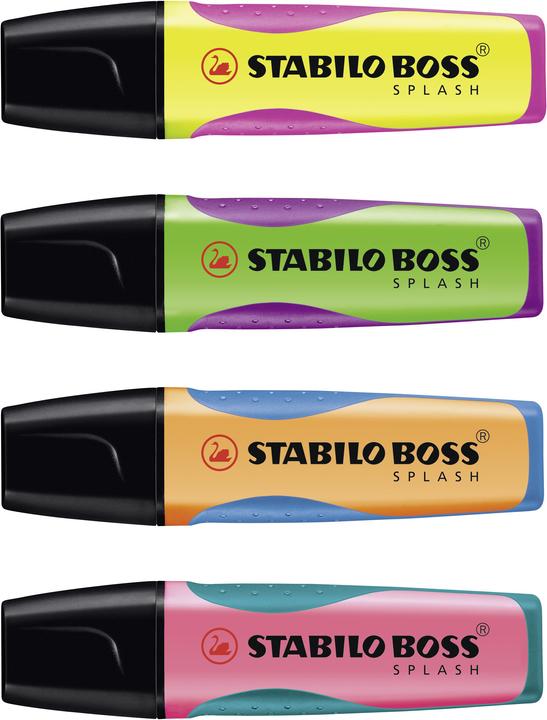 Image du produit STABILO Surligneur BOSS SPLASH (Pink, Vert, Jaune, Orange, 5 mm)