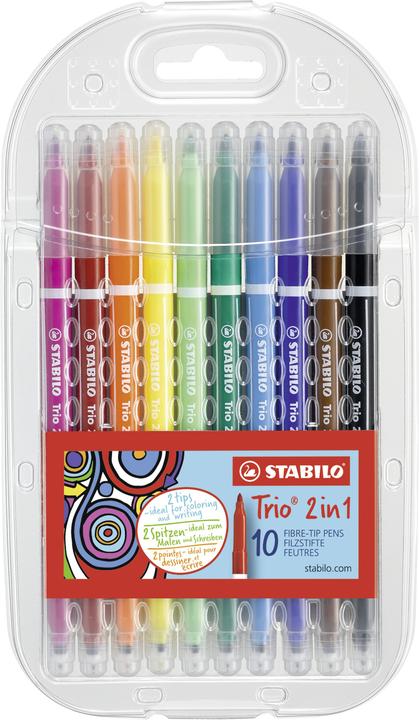 Produktbild STABILO Trio 2 in 1 (Mehrfarbig, 10 x)
