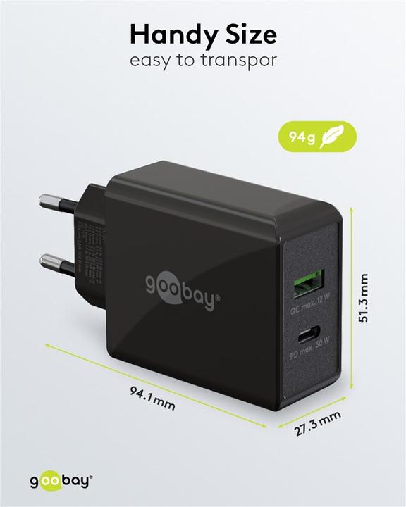 Produktbild Goobay Dual USB Schnellladegerät (30 W)