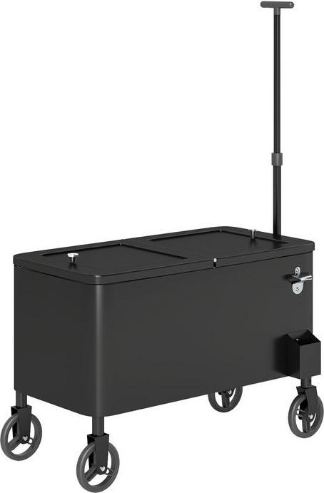 Produktbild Swisshandel24 76L Kühlwagen Servierwagen mit Rädern Flaschenöffner Deckel Griffe Kühlbox (76 l)