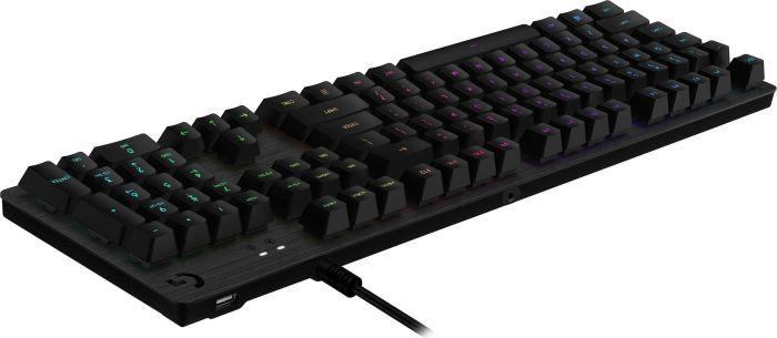 Actual product image Logitech G Mechanical gaming keyboard G512 with cable, USB 2.0, QWERTZ, carbon fibre, RGB (DE, Cable)