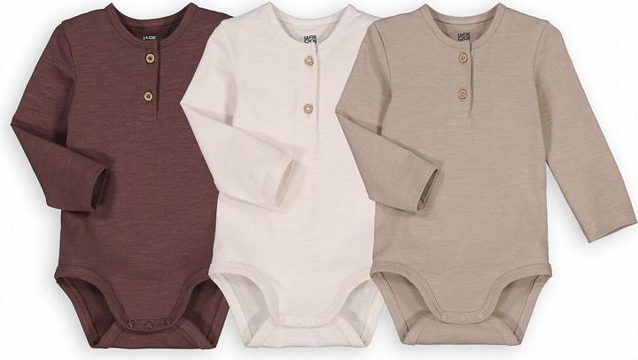 Actual product image La Redoute Collections 3-pack of plain-coloured bodysuits (98)