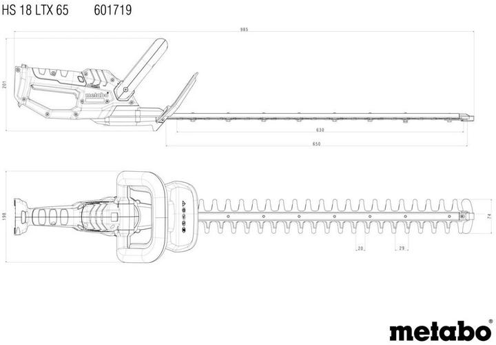 Produktbild Metabo HS 18 LTX 65 (Akkuheckenschere)