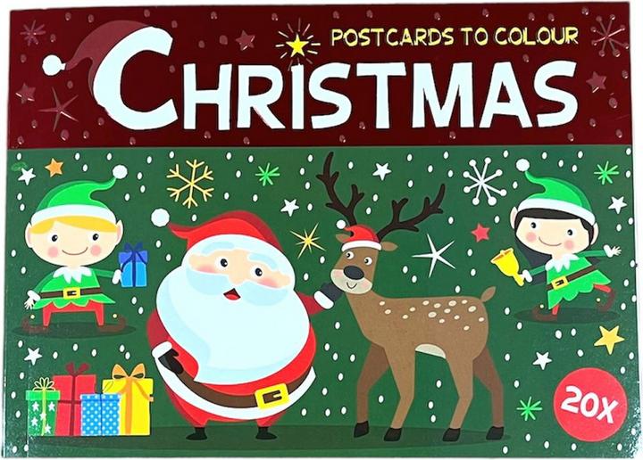 Actual product image Wins Holland Christmas cards to colour in, 20 pieces. (20 pcs.)