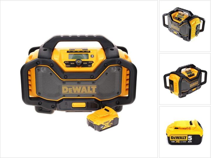Image du produit DeWalt DCR 027 N Radio sans fil DAB+10,8-18,0 V + 1x batterie 5,0 Ah - sans chargeur (DAB+ DAB, FM, Bluetooth)