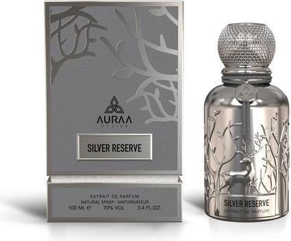 Actual product image Auraa Desire Silver Reserve 100ml by Extrait De Perfum Amber Leather Vanilla Fragrance Perfume for M (Eau de parfum, 100 ml)