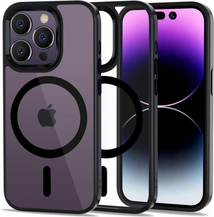 Actual product image Tech Technology protected CASE technology protected Magmat MagSafe Apple iPhone 14 Pro black/transparent (Apple iPhone 14 Pro)