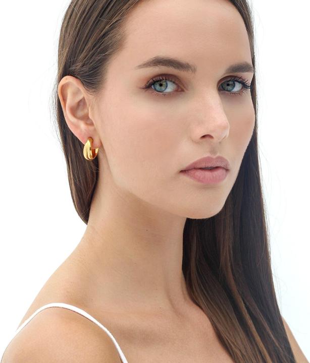 Actual product image Sensora Jewelry Layered Hoops Earrings (Stainless steel)