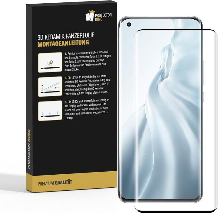 Produktbild Protectorking 3x Ceramic-Glass Full Cover HD Klar (3 Stück, Xiaomi Mi 11 Ultra)