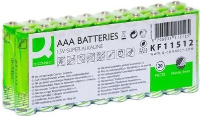Produktbild Q-Connect Batterie AAA/LR03 20ST Nordic Swan grün (20 Stk., AA)