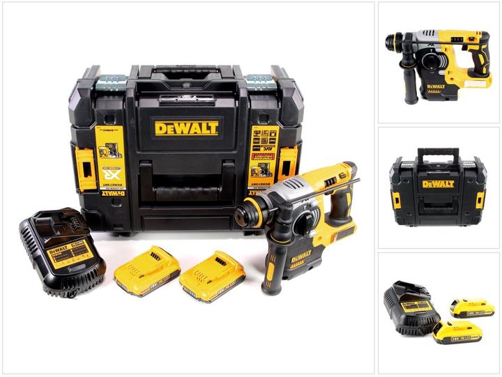 Produktbild DeWalt DCH 273 D2 Akku Kombihammer 18V 2,1J SDS-Plus Brushless + 2x Akku 2,0Ah + Ladegerät + TSTAK (Akkubetrieb)