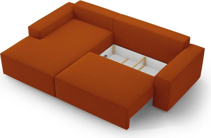 Immagine prodotto Micadoni Divano angolare sinistro con funzione letto e box, "Jodie", 3 posti, 246x151x86 Realizzato in Europa (Divano ad angolo)