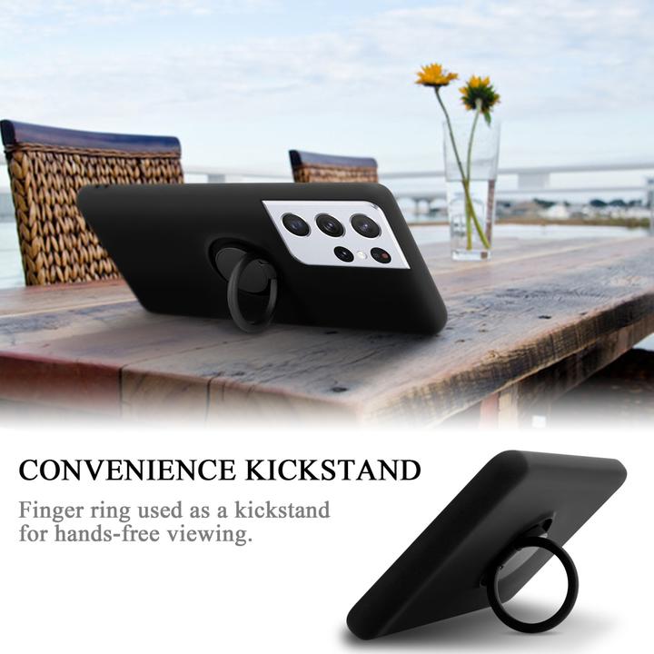 Productafbeelding Cadorabo TPU Vloeibare Ring Silicone Hoesje (Samsung Galaxy S22 Ultra)
