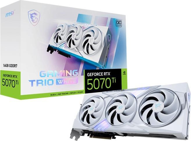 Image du produit MSI GeForce RTX 5070 Ti 16G Gaming Trio OC White (16 Go)