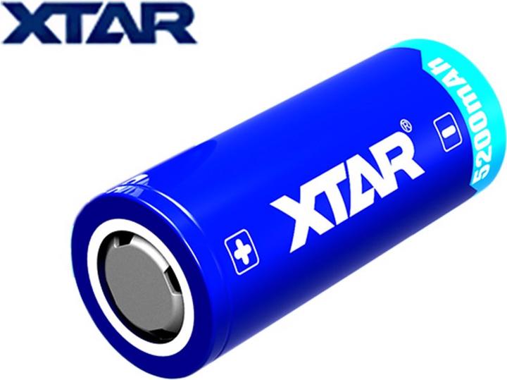 Actual product image Xtar Akku 26650 PCB geschützt, 26,5x68,2mm (1 pcs., 5200 mAh)