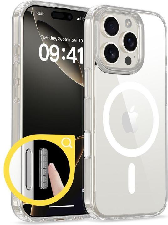 Actual product image Tech-Protect Flexair Hybrid CC Magsafe iPhone 16 Pro Max Case - Clear (Apple iPhone 16 Pro Max)