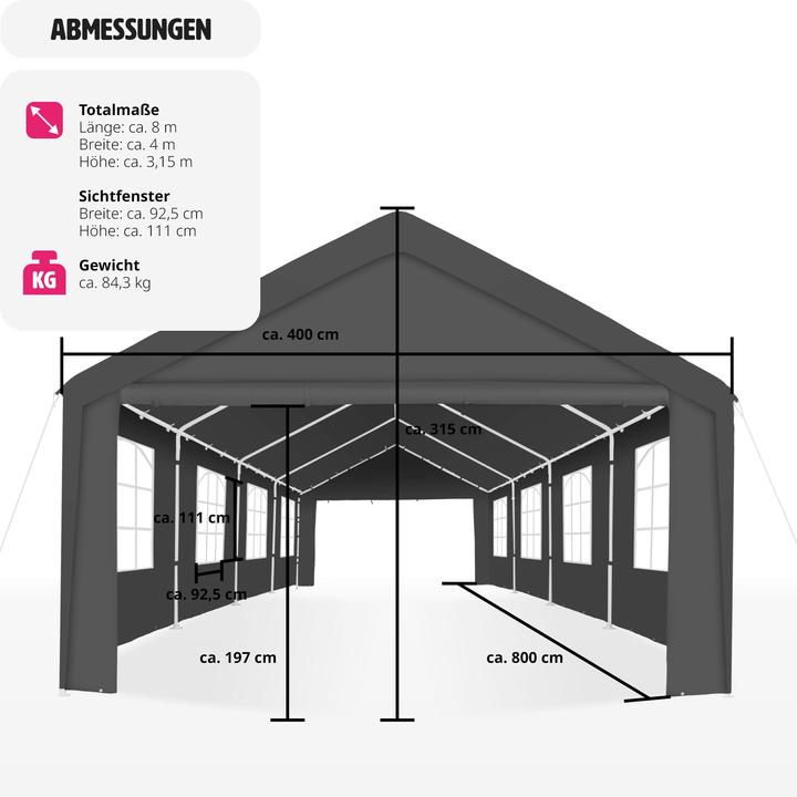 Actual product image tectake Mammut (800 cm, 400 cm)