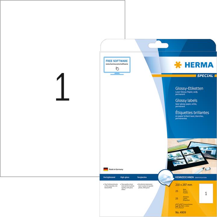 Image du produit HERMA Hochglanz Etiketten A4