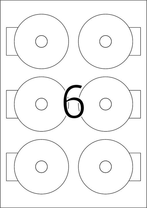 Produktbild HERMA Mini CD Etiketten A4