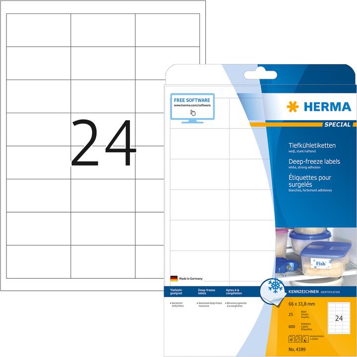 HERMA Tiefkühletiketten A4