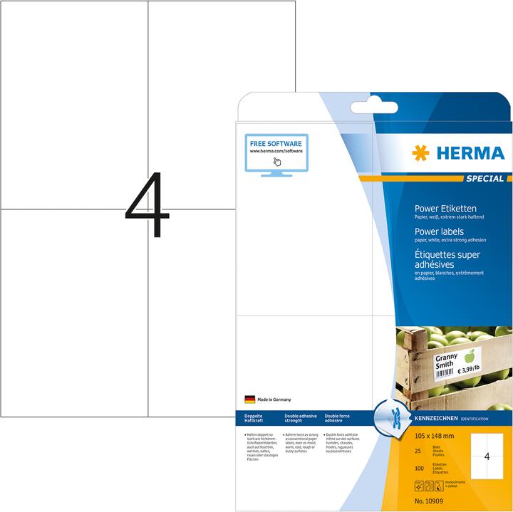 Produktbild HERMA Power Etiketten A4