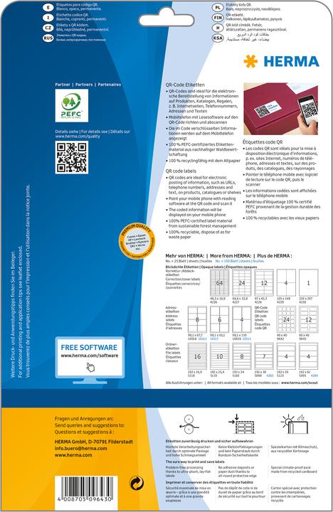 Produktbild HERMA QR Code Etiketten A4