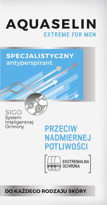 Actual product image Aquaselin Extreme For Men Specialised Antiperspirant Against Excessive Sweating (Roll-on, 50 ml)