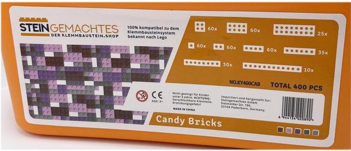 Produktbild Kazi CANDY-BRICKS - Candy Bricks-Box mit 400 Plates in Grau - Lila - Rosa - Braun