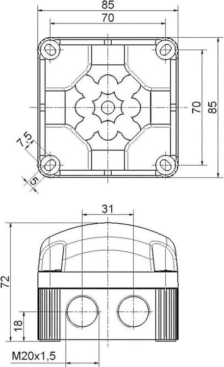 Produktbild Werma Doppelblinkleuchte LED 115-230V gel