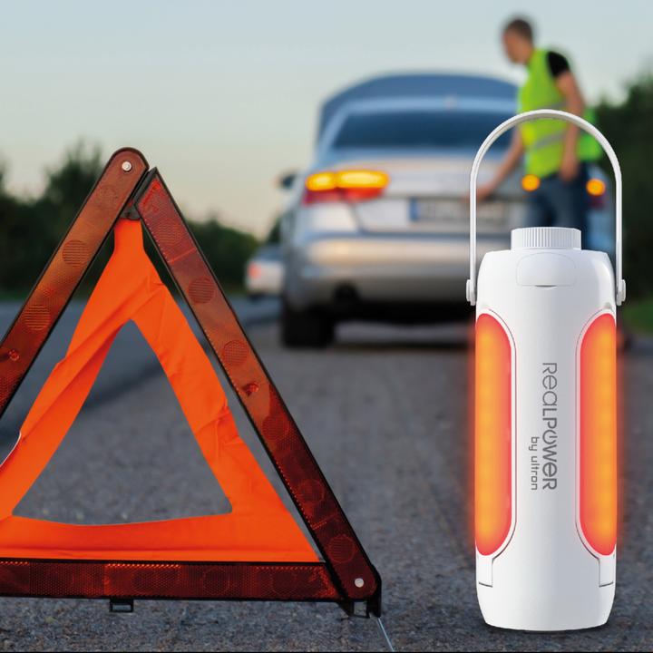 Actual product image RealPower outdoor LED lamp OL-6000,6.000 mAh,Solar,Flashlig