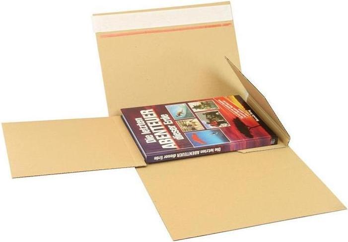 Produktbild Transpak Buchverpackung Drehfix SK-Verschluss Masse 315x230x10-100mm Qualität 1.20 B A4 braun passend für A4 (50 x)
